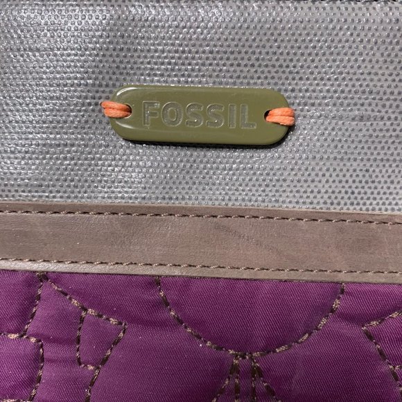 Fossil Key-Per Tablet Zip Case 10.5"x9" Purple Gray - Picture 2 of 7